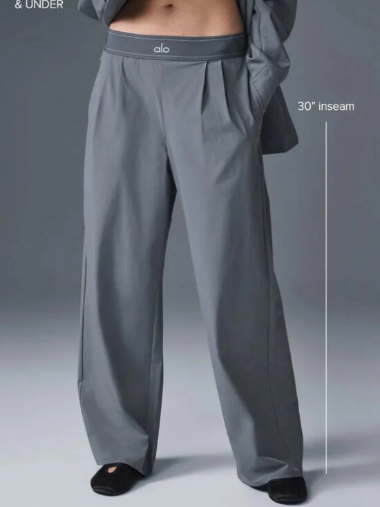 ALO Yoga Pants - NWT Steel Grey 👖 ALO Yoga Suit Up Trouser | Regular XS-S | Relaxed Fit